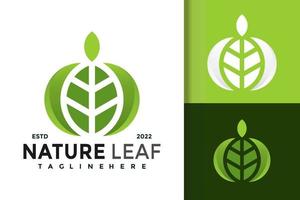 Nature Leaf Garden Modern Logo Design  Vector Template