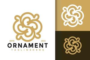 Abstract Ornament Elegant Modern Logo Design  Vector Template