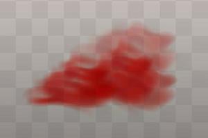 Red smoke clouds.Industrial smog, factory or plant environmental air pollution isolated on a white background. vector