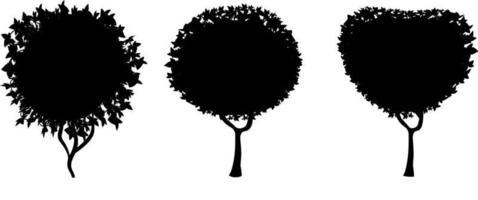 Monochrome vector drawing of bushes.