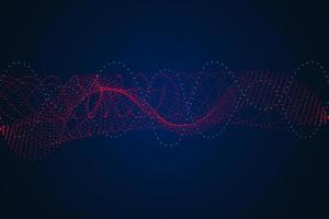 Sound wave illustration on a dark background. Abstract blue digital equalizer indicators. vector