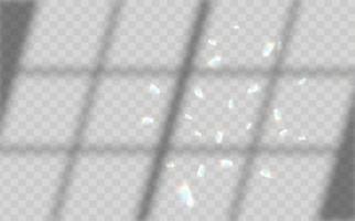 Soft shadow from the window form crystal rainbow  light and  flare transparent effects. Scenes of natural lighting. vector