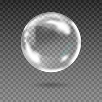 Set of transparent soap bubbles on checkered background.Reaistic colored balls.Vector texture. vector