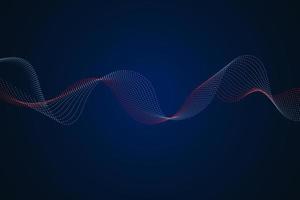 Sound wave illustration on a dark background. Abstract blue digital equalizer indicators. vector