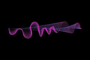 Sound wave illustration on a dark background. Abstract blue digital equalizer indicators. vector