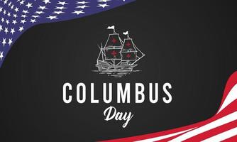 Columbus day greeting card or background. design illustration. vector