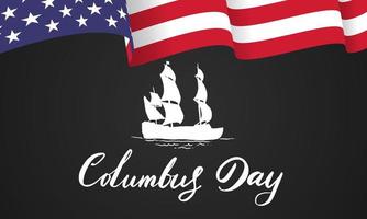 Columbus day greeting card or background. vector illustration.