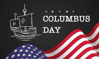 Columbus day greeting card or background. vector illustration.