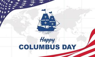 Columbus day greeting card or background. vector illustration.