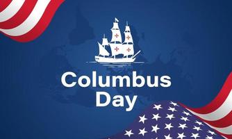 Columbus day greeting card or background. vector illustration.