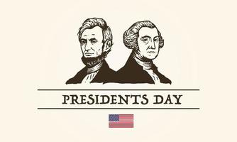 Happy Presidents day in United States. Washington's Birthday. Federal holiday in America. Celebrated in February. Poster, banner and background vector