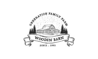 barn house wood logo vector illustration design graphic