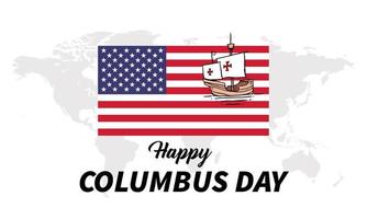 Columbus day greeting card or background. vector illustration.