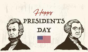 Happy Presidents day in United States. Washington's Birthday. Federal holiday in America. Celebrated in February. Poster, banner and background vector