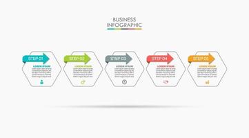 presentación plantilla de infografía empresarial vector