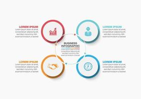 Presentation Business circle infographic template vector