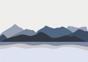 The Mountains Abstract Landscape vector