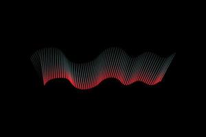 Sound wave illustration on a dark background. Abstract blue digital equalizer indicators. vector