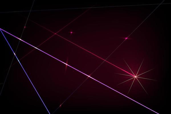 Intersecting glowing laser  security  beams on a dark background.Art design shine light ray.Laser field.