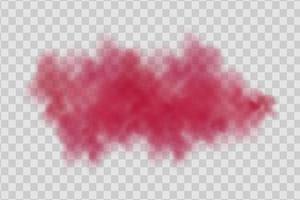 Red smoke clouds.Industrial smog, factory or plant environmental air pollution isolated on a white background. vector