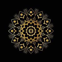 Golden pattern mandala design luxury ornamental mandala background design in gold color vector