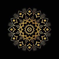 Golden pattern mandala design luxury ornamental mandala background design in gold color vector