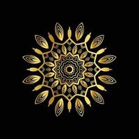 Golden pattern mandala design luxury ornamental mandala background design in gold color vector