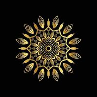 diseño de mandala de patrón dorado diseño de fondo de mandala ornamental de lujo en color dorado vector