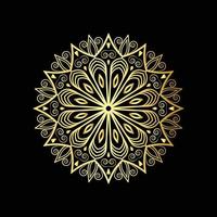 diseño de mandala de patrón dorado diseño de fondo de mandala ornamental de lujo en color dorado vector