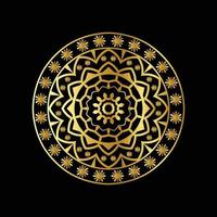 Golden pattern mandala design luxury ornamental mandala background design in gold color vector