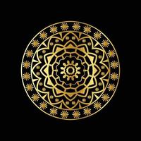 Golden pattern mandala design luxury ornamental mandala background design in gold color vector