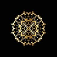 Golden pattern mandala design luxury ornamental mandala background design in gold color vector