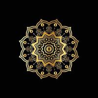 Golden pattern mandala design luxury ornamental mandala background design in gold color vector