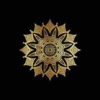Golden pattern mandala design luxury ornamental mandala background design in gold color vector