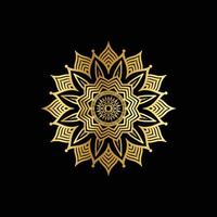 Golden pattern mandala design luxury ornamental mandala background design in gold color vector