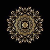 Golden pattern mandala design luxury ornamental mandala background design in gold color vector