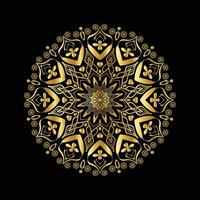 Golden pattern mandala design luxury ornamental mandala background design in gold color vector