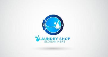 ilustración del logotipo de la tienda de lavandería, para su negocio, vector eps 10