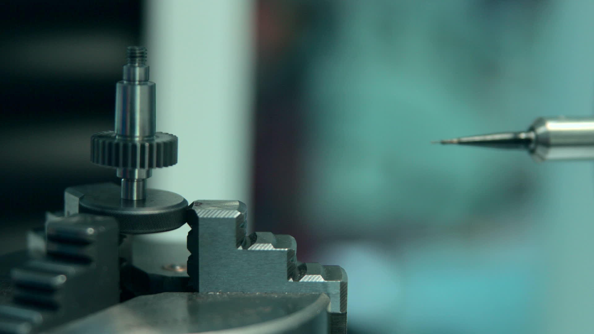 Coordinate Measuring Machine measures complex parts. modern technologies used in industrial