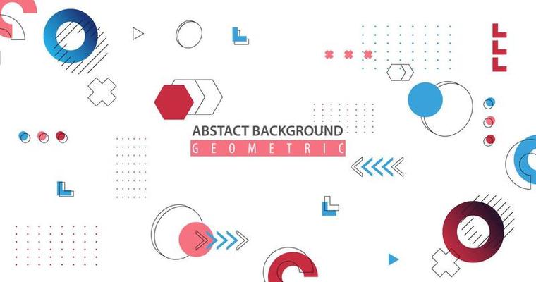 abstract geometric background, with simple and super bright colors,lines,circles, vector illustration eps 10