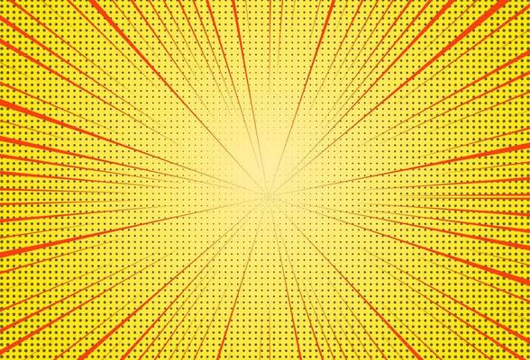 yellow zoom comic abstract background Vector eps 10