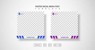 nota al pie publicación en redes sociales, fondo de estilo 2, vector eps 10