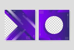 social media post abstract gradient modern, dark purple and light purple color, editable image, vector eps 10
