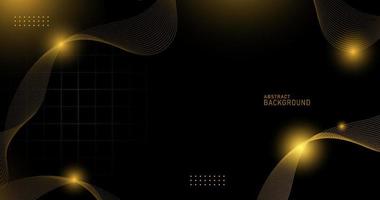 golden abstract background with solid black vector