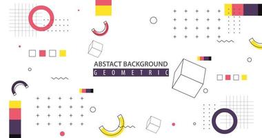 abstract geometric background, with simple and super bright colors, straight lines, circles, color palette, vector illustration eps 10