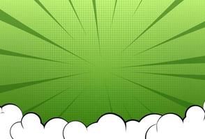 Modern comic background with cloud , green gradient, vector eps 10