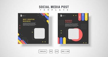 geometric social media post, for your business, soft black, vector eps 10