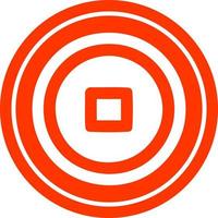 stop button circular icon vector