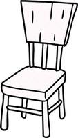 cartoon doodle of a  wooden chair vector