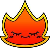 gradient shaded cartoon fire vector